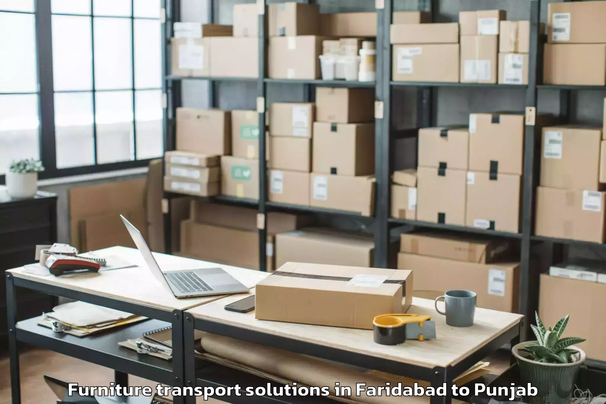 Quality Faridabad to Dhuri Furniture Transport Solutions